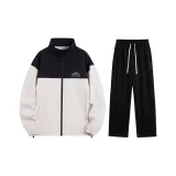 Флисовый комплект (Абрикосовый топ + Черные штаны с флисовой подкладкой)