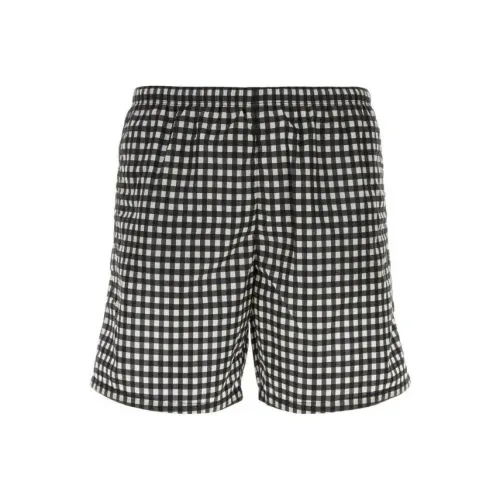 PRADA Пляжные шорты Мужские Черный Белый