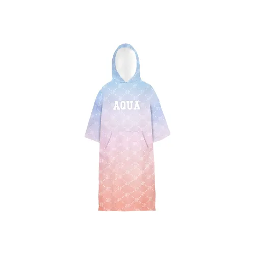 AQUAPLAY Быстросохнущий халат унисекс синий для детей с клейкой подкладкой