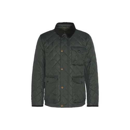 BARBOUR Хлопковый пуховик Мужской Зеленый