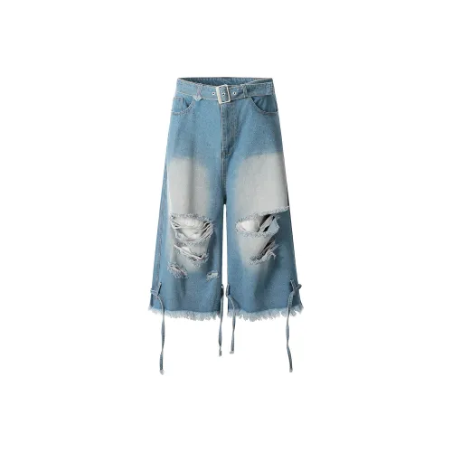 XAKA Синие Унисекс Джинсовые Шорты