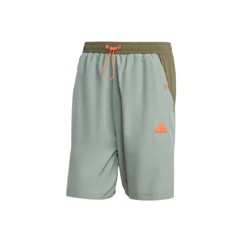 Adidas Olive Green Men's Casual Shorts Adidas Оливково-зеленые Мужские Повседневные Шорты