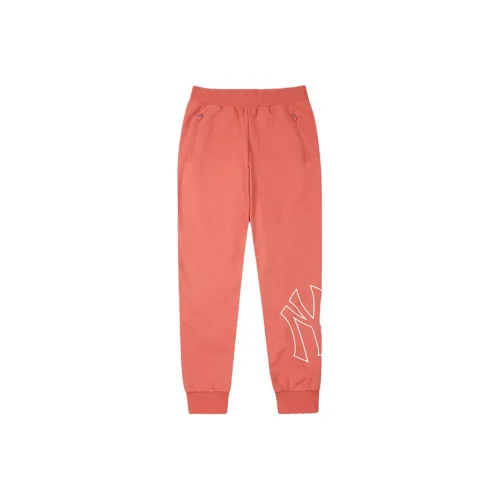 Mlb Base Logo Повседневные Штаны Унисекс Оранжевый Красный