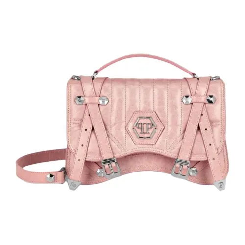 PHILIPP PLEIN Hexagon Телячья кожа Одно плечо Сумка Средний Женский Розовый