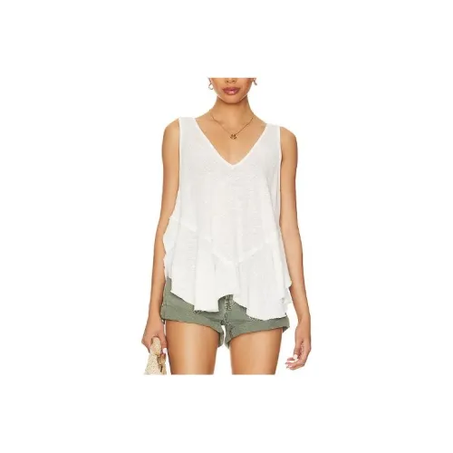 FREE PEOPLE Rosie Drop Обхват талии Майка Женская Белая