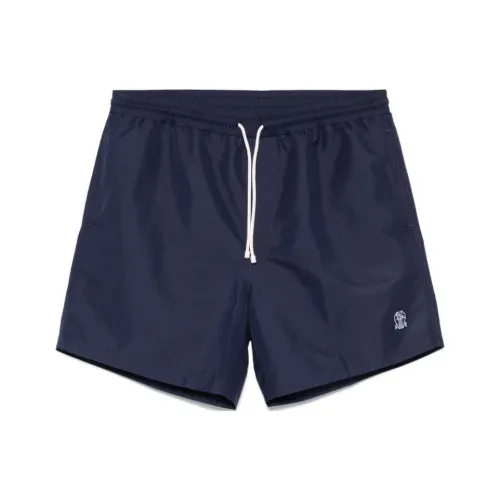 BRUNELLO CUCINELLI Пляжные шорты Мужские Синие