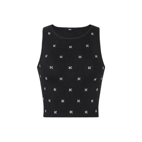 Karl Lagerfeld Майка Женская Черная