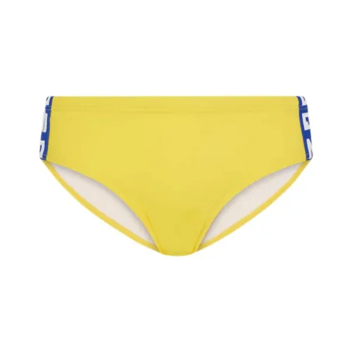 DSQUARED 2 SLANTED Логотип Плавание Brief Плавательные шорты Мужские Желтые