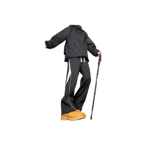 COMOWA Черные Унисекс Повседневные Штаны