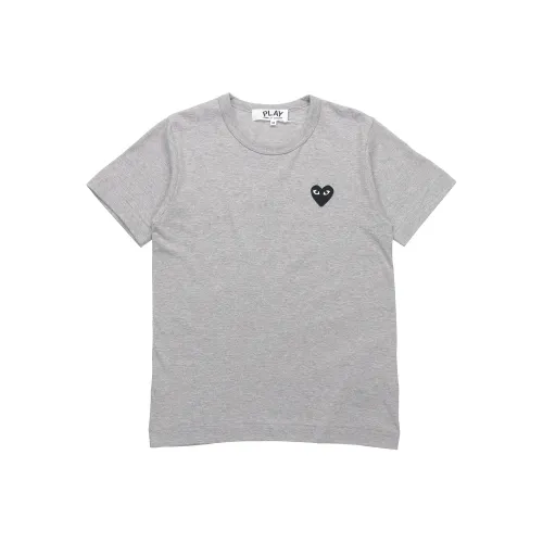 CDG Play Стандартная T-рубашка Женская Серого цвета