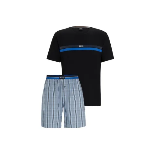 Hugo Boss SS24 Регулярный крой Пижамные штаны с клетчатыми шортами Повседневная спортивная одежда Мужская