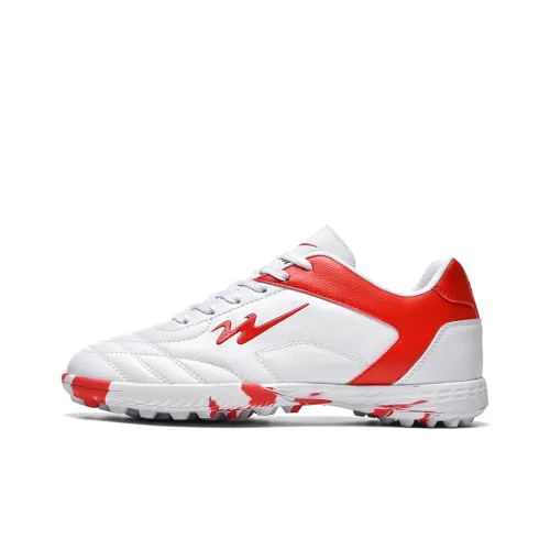 Binary TF Шипы Амортизация Устойчивый к истиранию Легкие Футбольные бутсы Унисекс Белый Красный
