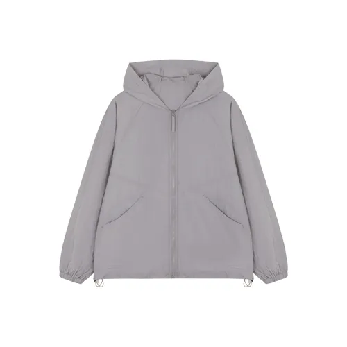 Mo Han Yi Mei Укороченная куртка Women's Silver Cloud серого цвета