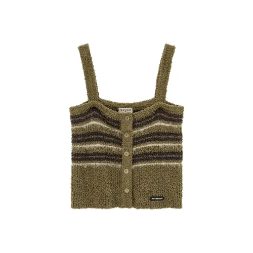 NO ONE ELSE Женские майки горчично-зеленого цвета