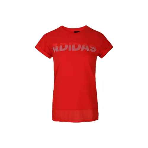 Adidas Женские футболки красного цвета
