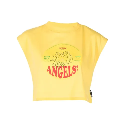 PALM ANGELS Желтые Женские Короткие Топы