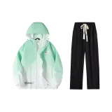 Зелёный 8891A + Чёрный Повседневные Штаны