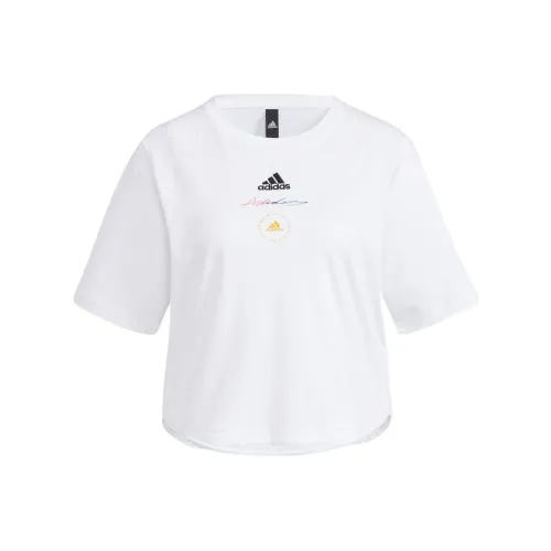 Adidas Белые Женские Короткие Топы