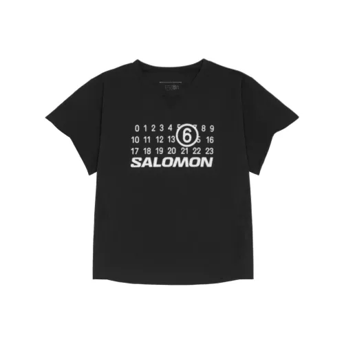 MM6 Maison Margiela совместный бренд x SALOMON T-рубашка Женская Черная