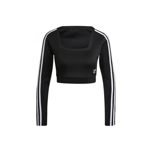 adidas originals Adicolor Черные Женские Короткие Топы