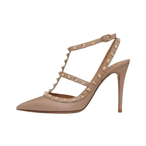 Valentino Rockstud Узкий каблук Высокие каблуки 11 см Женские Розовый