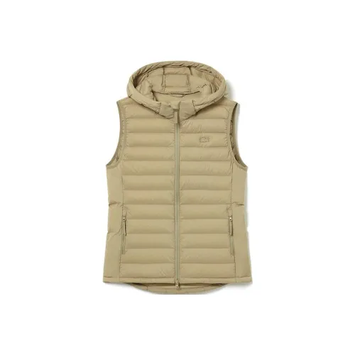 LACOSTE Женские майки цвета верблюжий