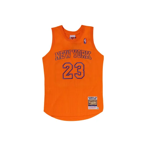 Mitchell Ness Апельсиновый Унисекс Баскетбольная Джерси