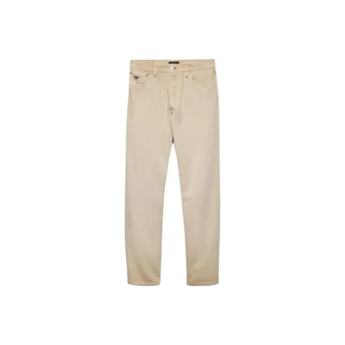 PRADA Old LOOK Bull Denim Jeans Повседневные брюки Мужской Бежевый