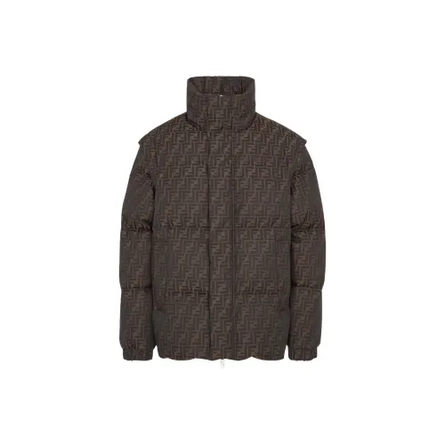 FENDI FW24 Хлопковый пуховик Мужской Коричневый