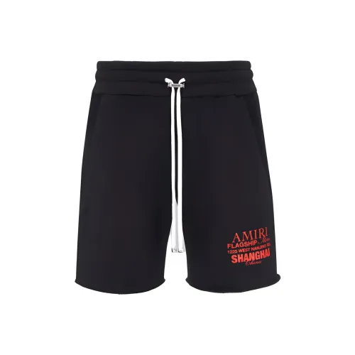 AMIRI FW23 Повседневные шорты Мужские Черный и Красный Контрастный