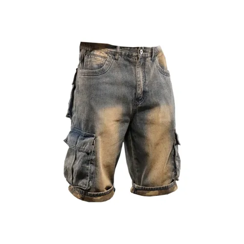 GEOGRE ALEX Джинсовые шорты Мужские Светло-синие