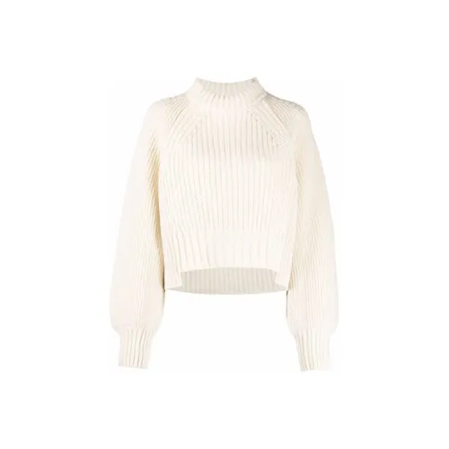 Sacai FW21 Свободный крой Свитер Женский Белый