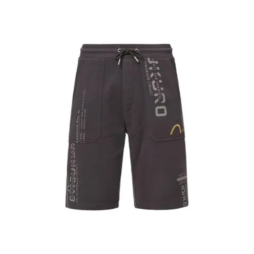 EVISU Темно-серые мужские спортивные шорты