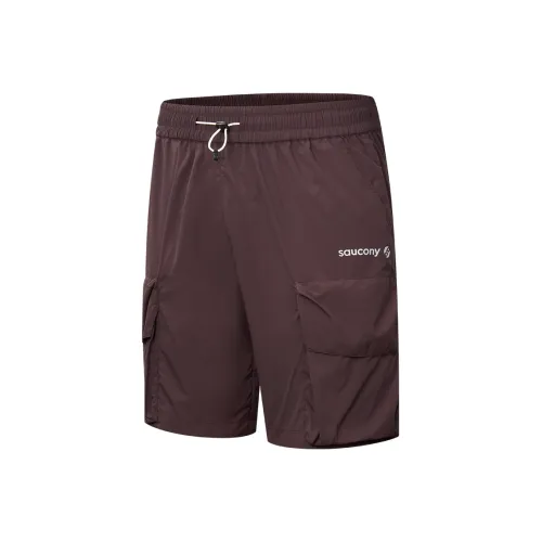 Saucony Карго шорты унисекс бордового цвета