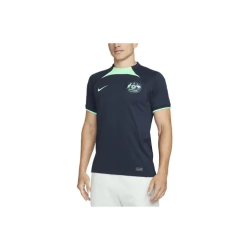 Nike Черный Зеленый Мужской Футбольный Джерси