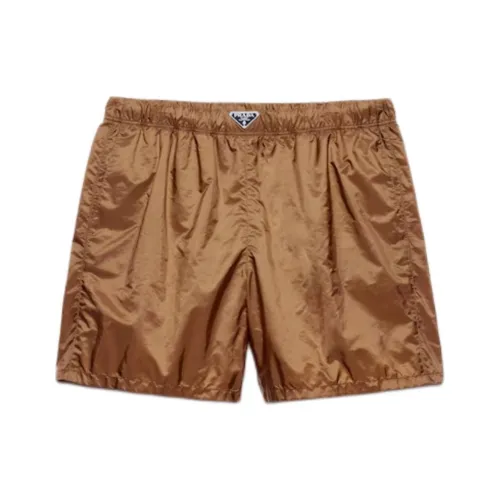 PRADA FW25 Пляжные шорты Мужские Корица