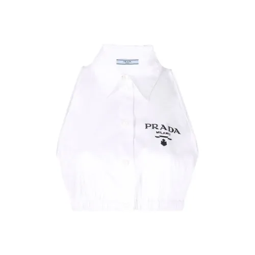 PRADA Белый Женские Короткие Топы