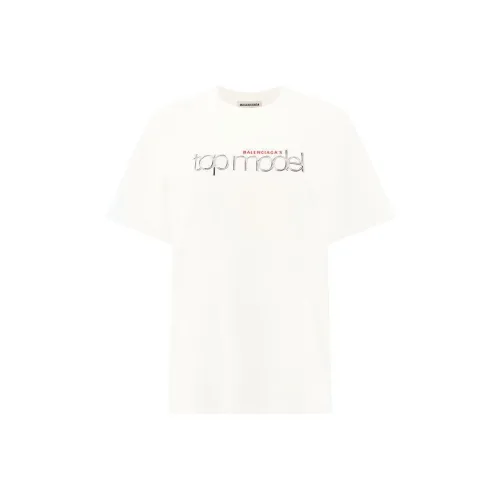 Balenciaga T-Shirt Женская Белая Свободного кроя