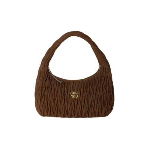 MIU MIU Wander Series Сумка из овечьей кожи размер Extra Large цвет Какао-коричневый предназначенная для женщин