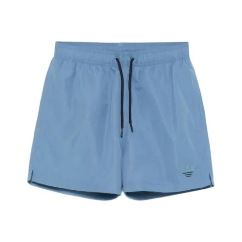 EMPORIO ARMANI Пляжные шорты Мужские Светло-синие