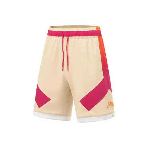 LINING CBA Collection Professional Basketball Collection Шорты Мужские Milk Tea Yellow