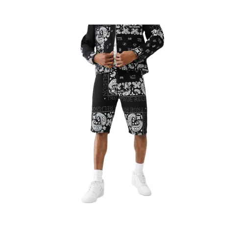 TRUE RELIGION Джинсовые шорты Мужские Черные