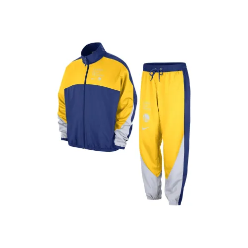 Nike Golden State Warriors Starting 5 Courtside Повседневная спортивная одежда Golden State Warriors Мужской Вельвет Синий