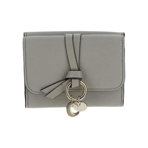 Chloe Alphabet Кожа Кошелек Женские Синий Туманный