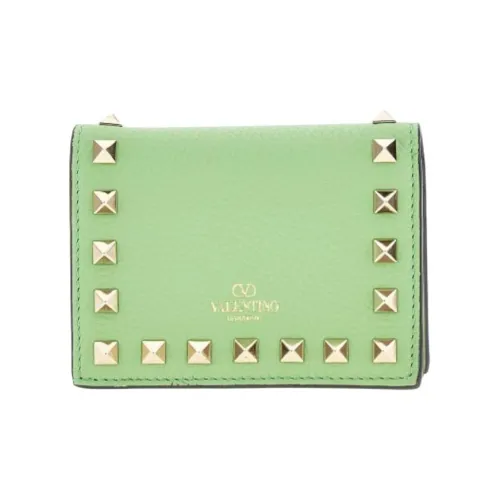 Valentino Rockstud Телячья кожа Кошелек Женские Зеленый