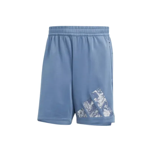 Adidas Workout Логотип KNIT Шорты Повседневные шорты Мужские Синие