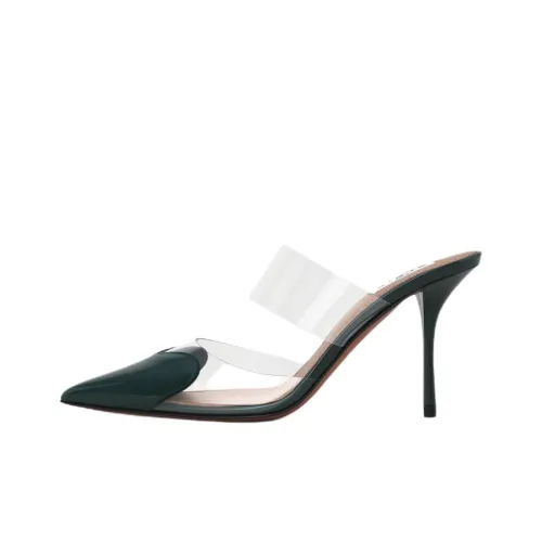 Alaia Резиновая подошва Домашние тапочки Женские Зеленый