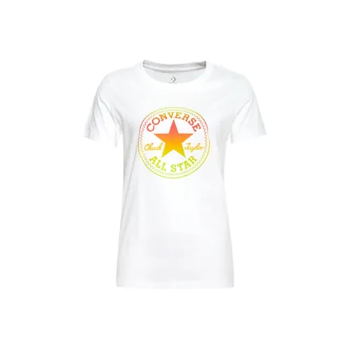 Конверс Комплект с короткими рукавами T-рубашка Женская Белая