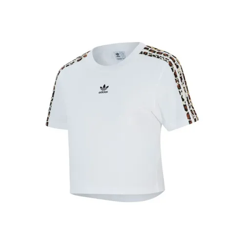 adidas originals Белый Женские Короткие Топы