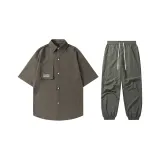 Set (Coffee Top + Army Green Pants)  
Комплект (Кофейный топ + Армейские зеленые штаны)